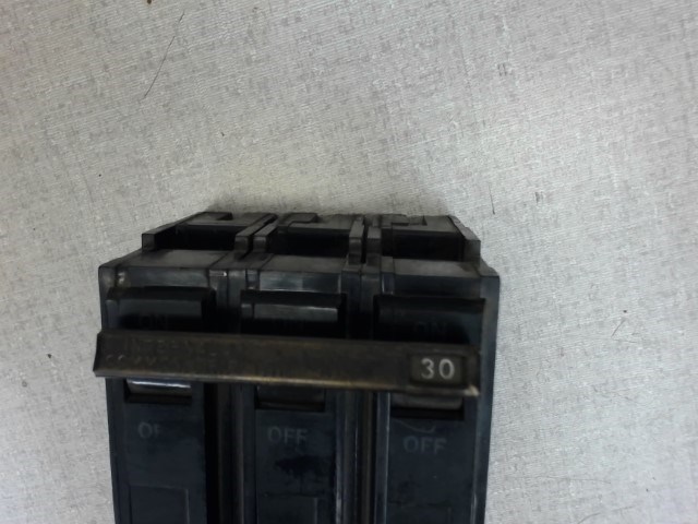 General Electirc Circuit Breaker, Thql32030 Type Thql-Ac, 240 Vac, 30 Amp 3P