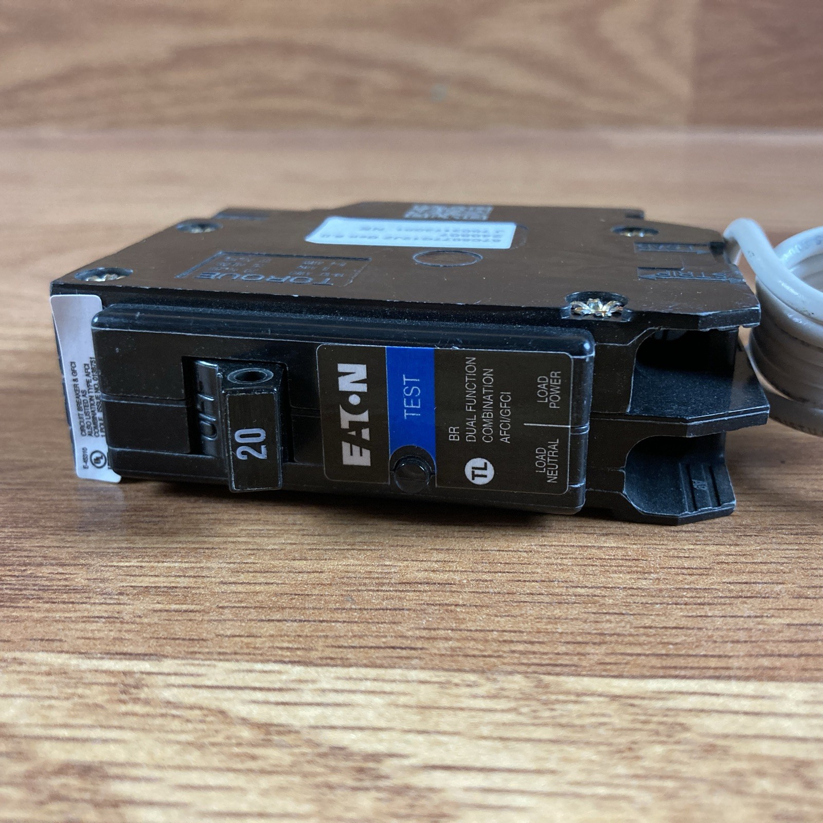 Eaton BRN120DF 20A Single Pole Function AFCI/GFCI Plug-On Circuit Breaker