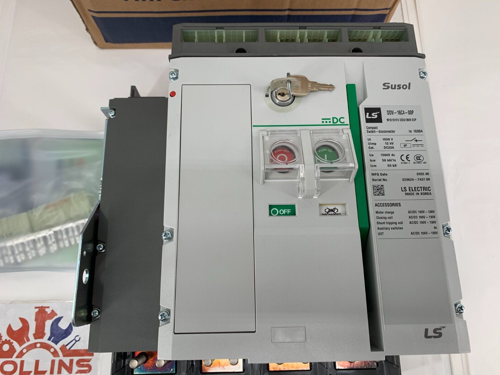 LS Electric Susol DDV-16C4-00P M1D1D1FX 000U1BKR PE Air Circuit Breaker 1500VDC