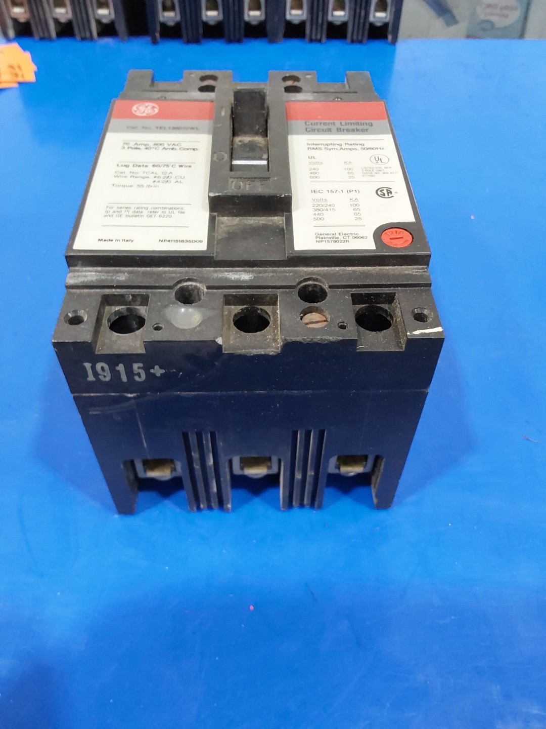 G.E TEL136070WL 70A Circuit Breaker 480/600V 3 Pole 70 Amp