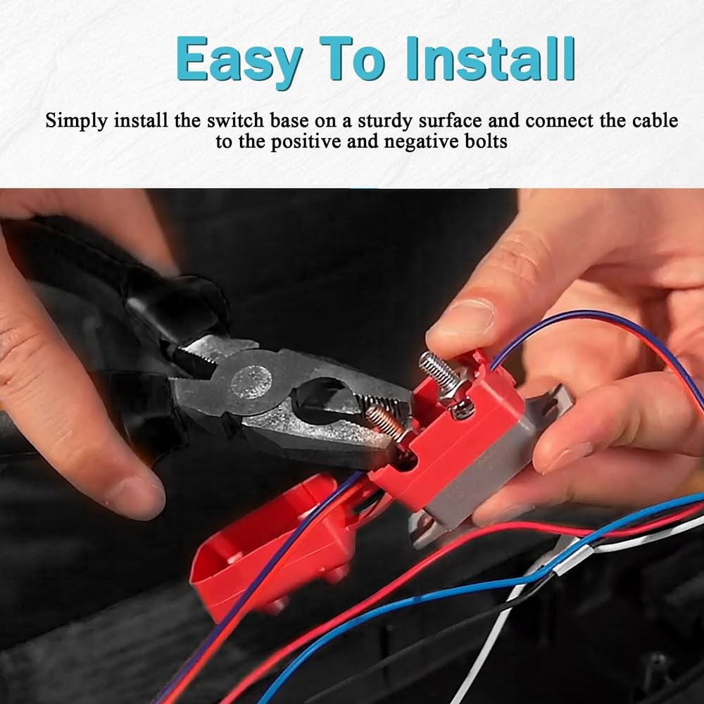 2PCS DC 12V-24V Automatic Reset Circuit Breaker with Cover Stud Bolt, 40A Car…