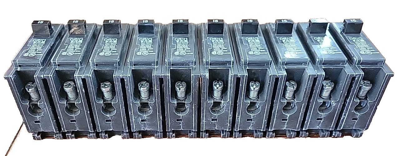 (10) New EATON BR115 Circuit Breakers 15 AMP 1 Pole Type BR