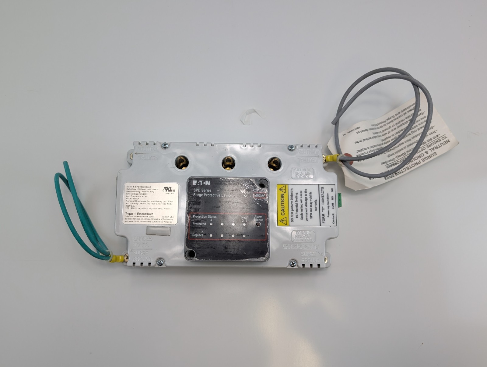 EATON SPD160208Y2A surge protector 200k AIC 120/208V 60HZ