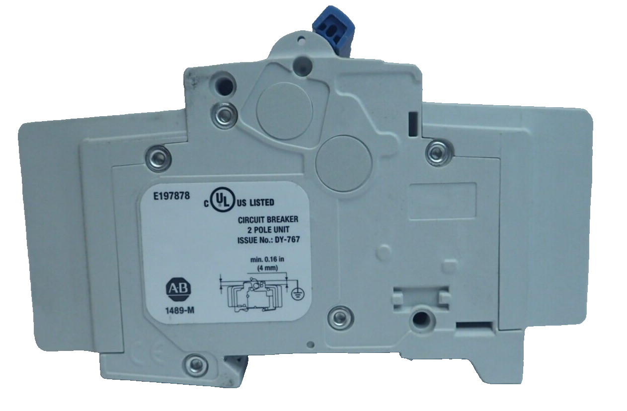 ALLEN BRADLEY 1489-M2D100 SER.D 400Vac 10A 2 POLE TRIP CURVE D BREAKER