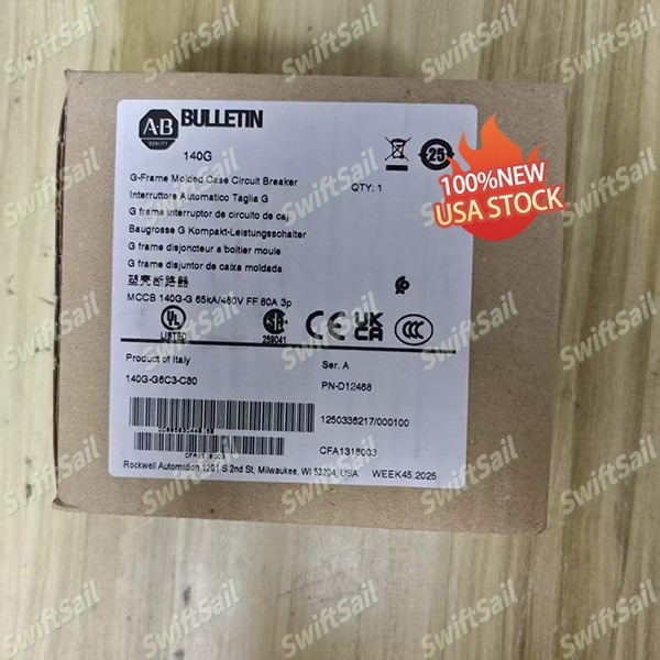 New Allen-Bradley 140G-G6C3-C80 Heavy Duty Electrical Control Breaker