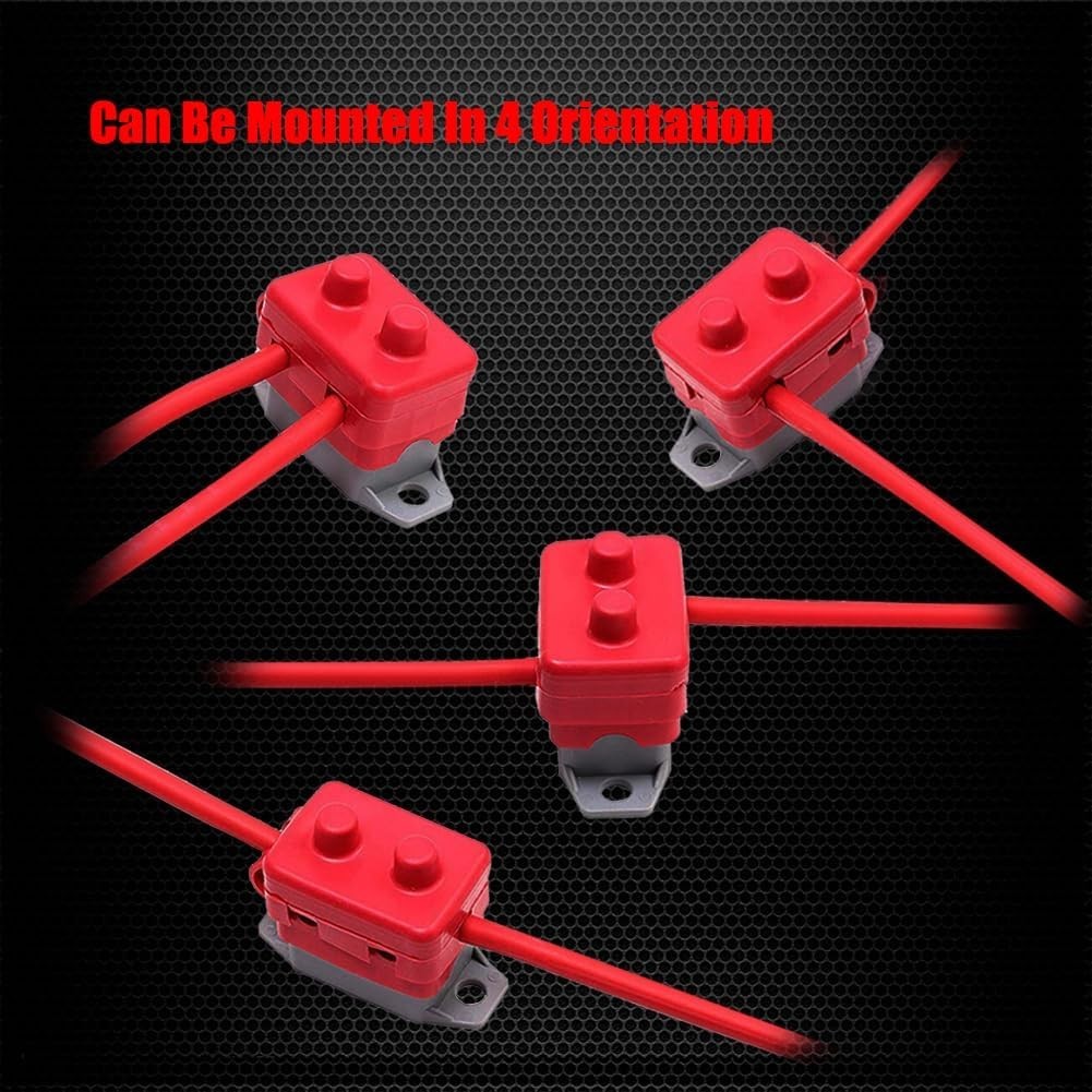 DC 12V – 24V Automatic Reset Circuit Breaker with Cover Stud Bolt for Automot…