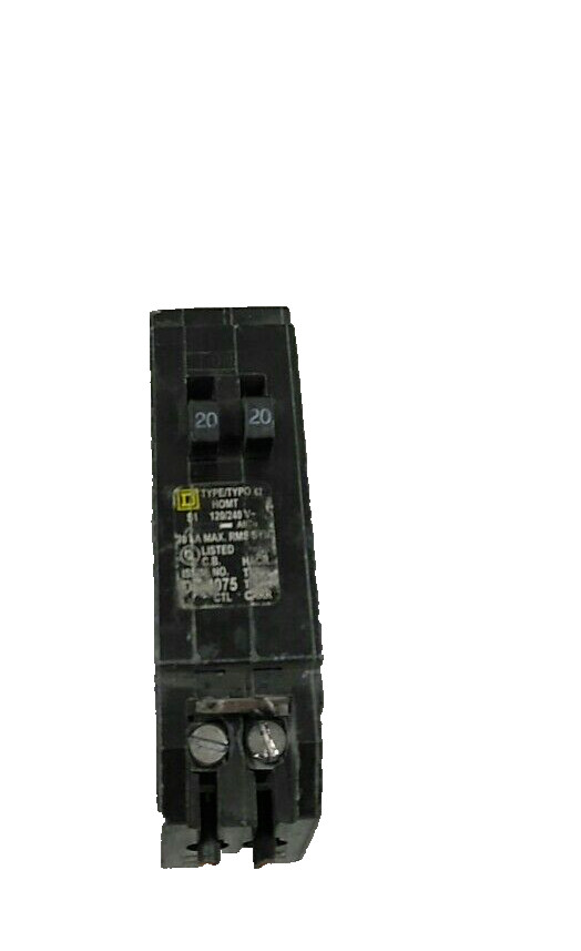 SQUARE D/BREAKER/ HOMT2020/ HOMELINE/ 20A/1Pole/240V/ HOM/TWIN/ Tandem/USE(37C3