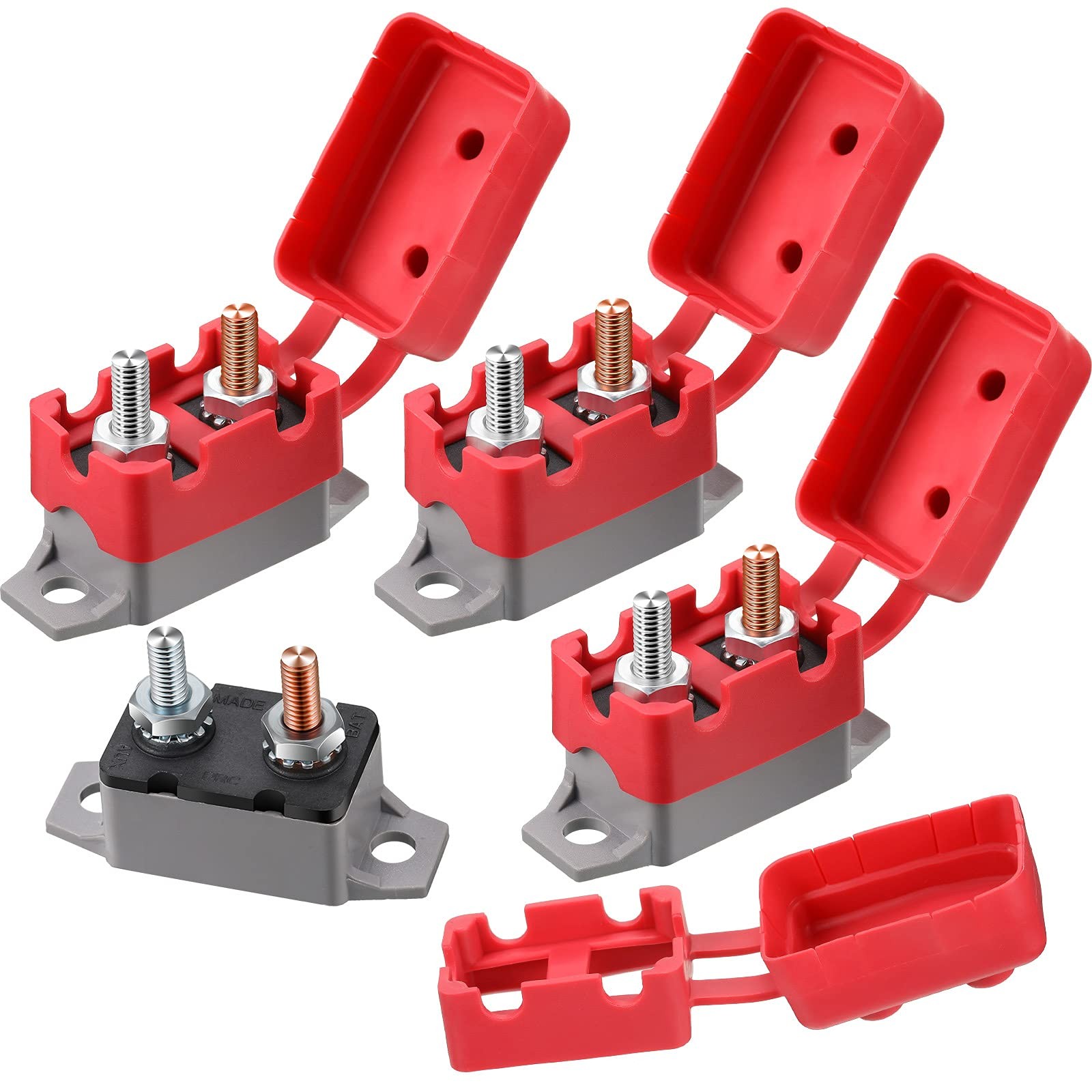 12V24V Circuit Breaker with Cover, Stud Bolt 20 Amp for Automotive Use