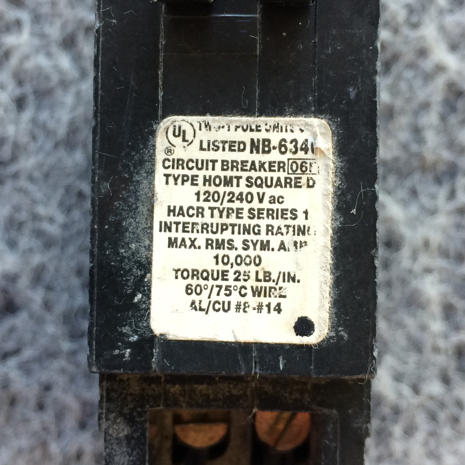 HOMT2020 Square D Tandem Circuit Breaker 20/20 Amp 1 Pole 120/240V Warranty NOS