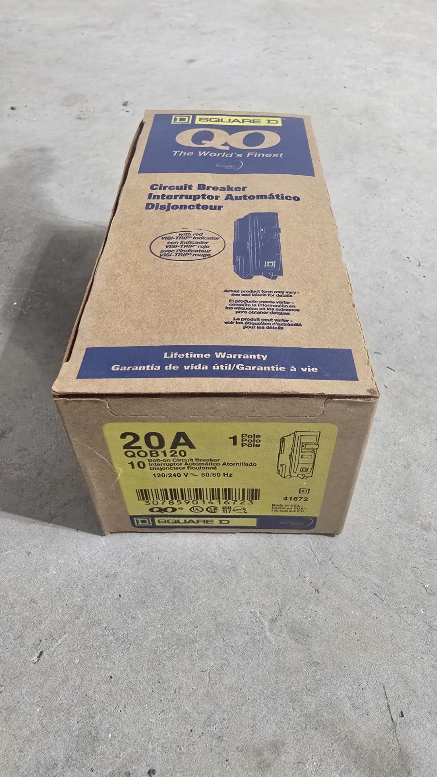 Lot OF 10 Square D QO120 120/240V Bolt On Breaker