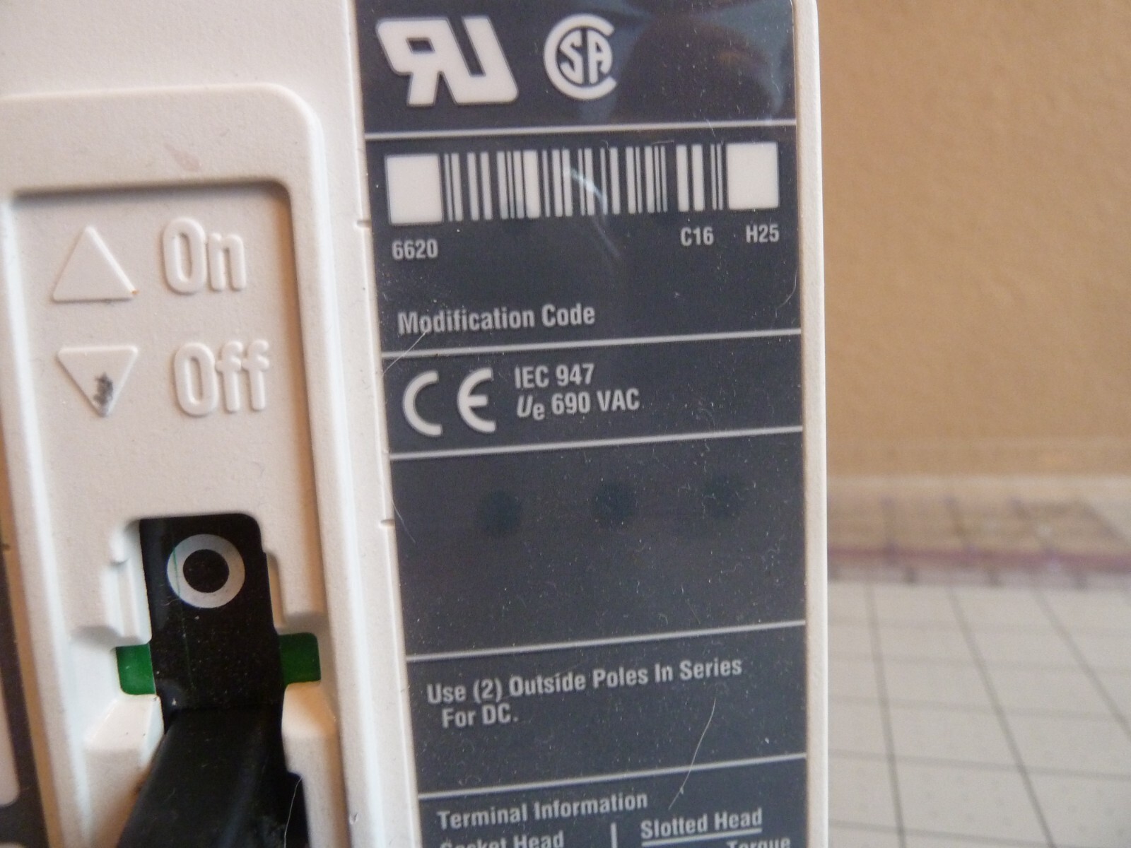 EATON HMCPS030H1C Motor Circuit Breaker – 30AMP – 600VAC / 250VDC – 3POLE – NEW