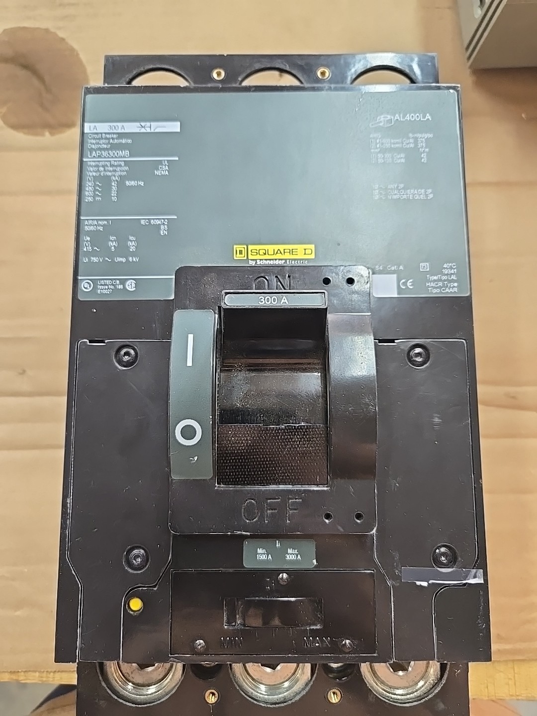 Square D LAP36300MB 300A 3 Pole Circuit Breaker Frame