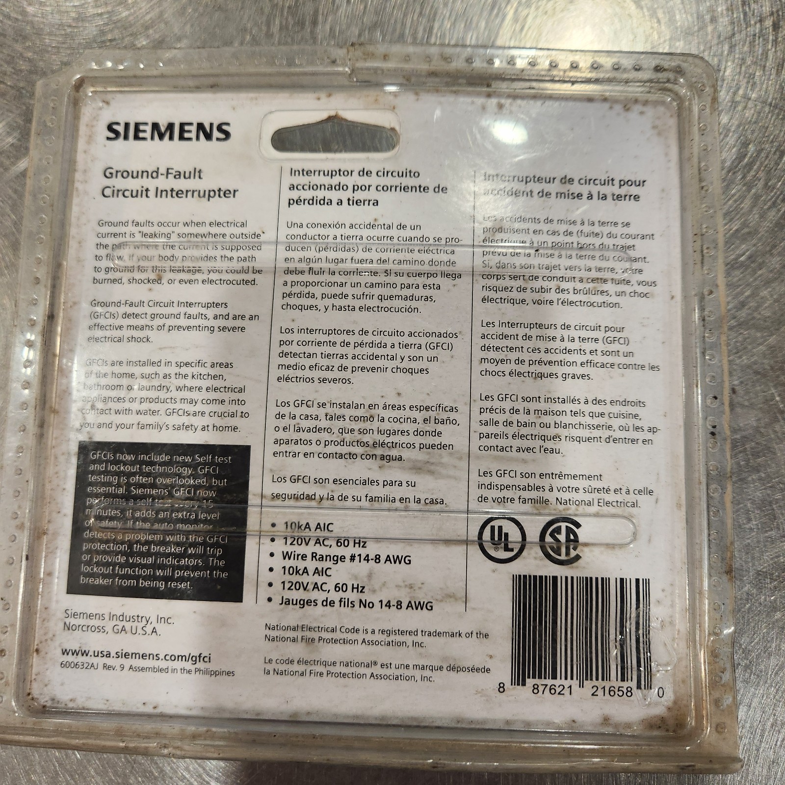 Siemens Ground-Fault Circuit Interruptor – New! Old Stock