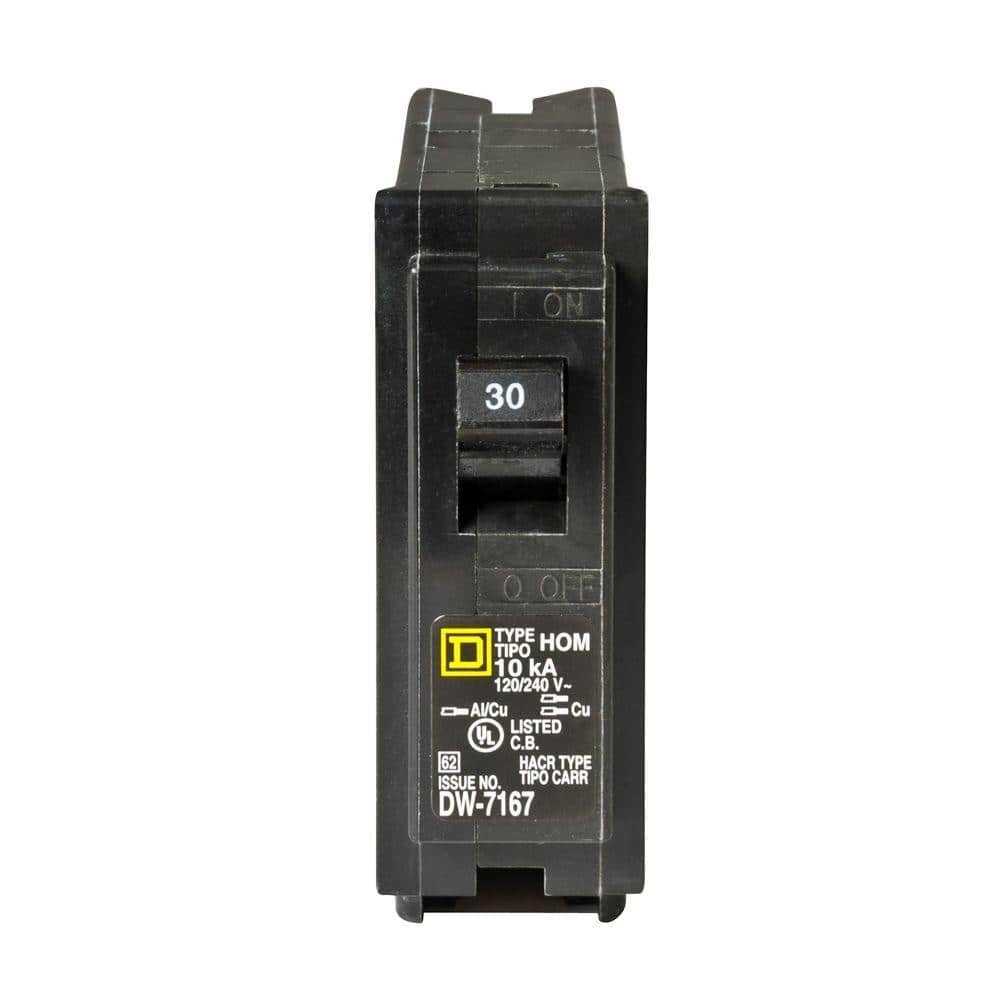Homeline 30 Amp One-Pole Circuit Breaker HOM130CP, Square D Breakers 120/240 VAC