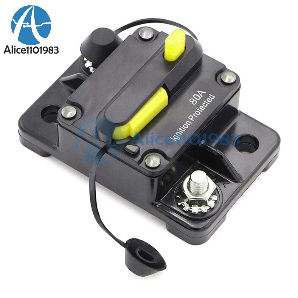 Waterproof Circuit Breaker Fuse Reset 30-300A DC12-48V Car Boat Auto Breaker