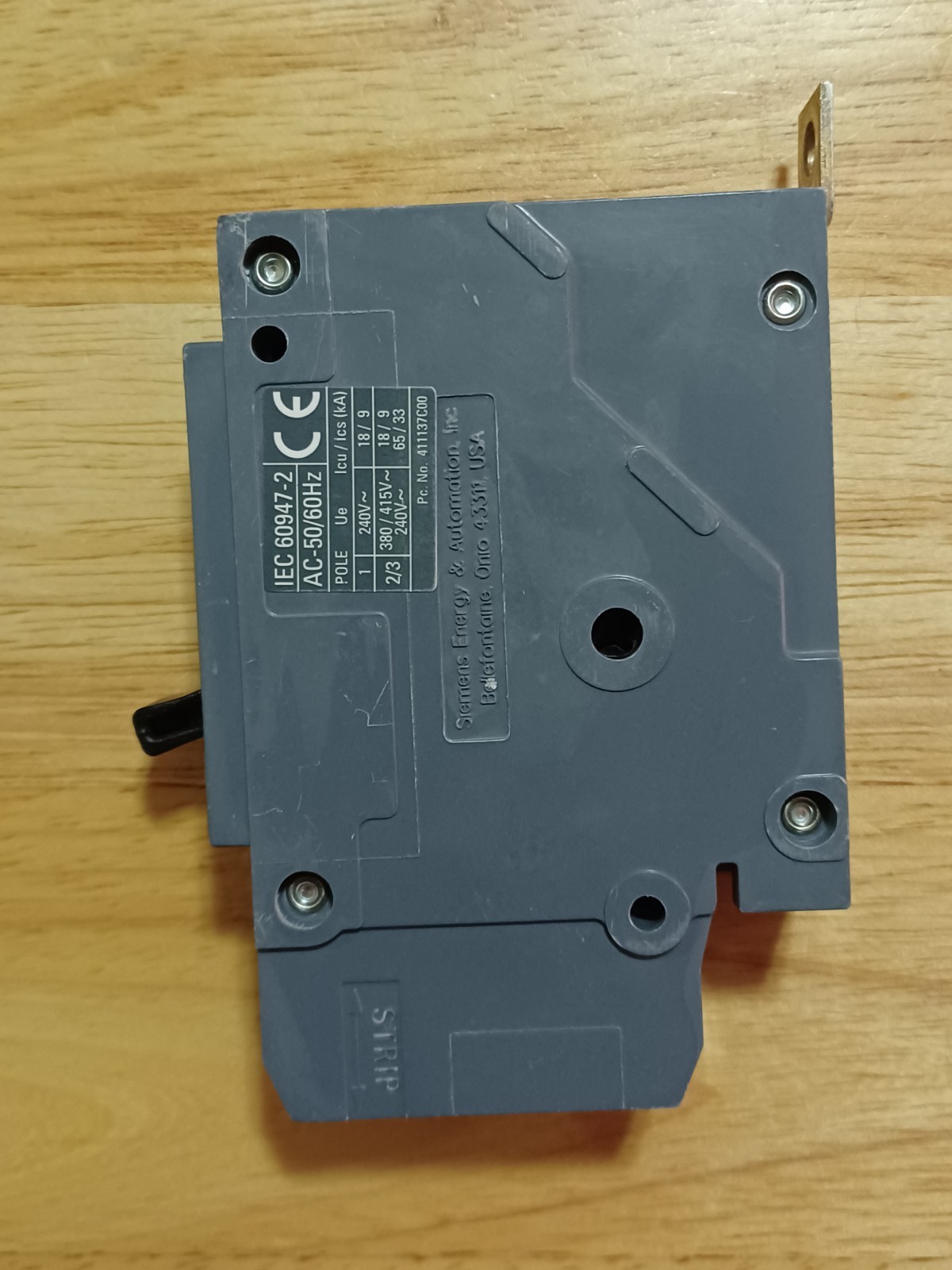 SIEMENS BQD120 1 POLE 20 AMP Type BQD Circuit Breaker