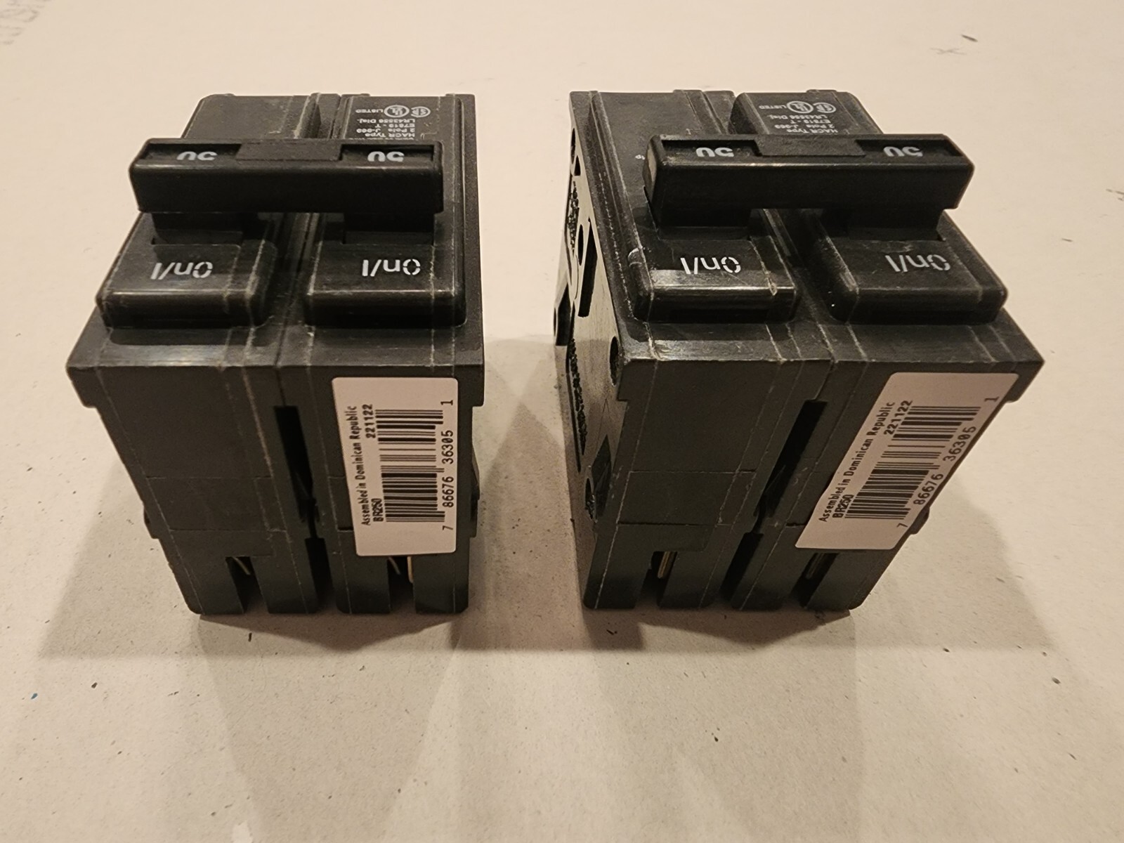 (2) NEW Eaton BR250 50Amp 2 Pole Standard Trip Circuit Breaker Cutler Hammer 2pc