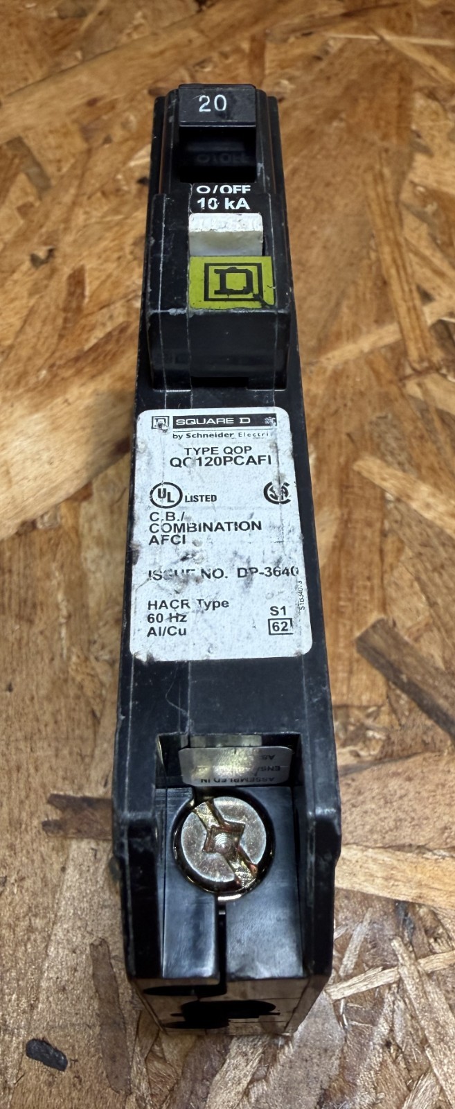 Square D QO120PCAFI Arc Fault Circuit Breaker