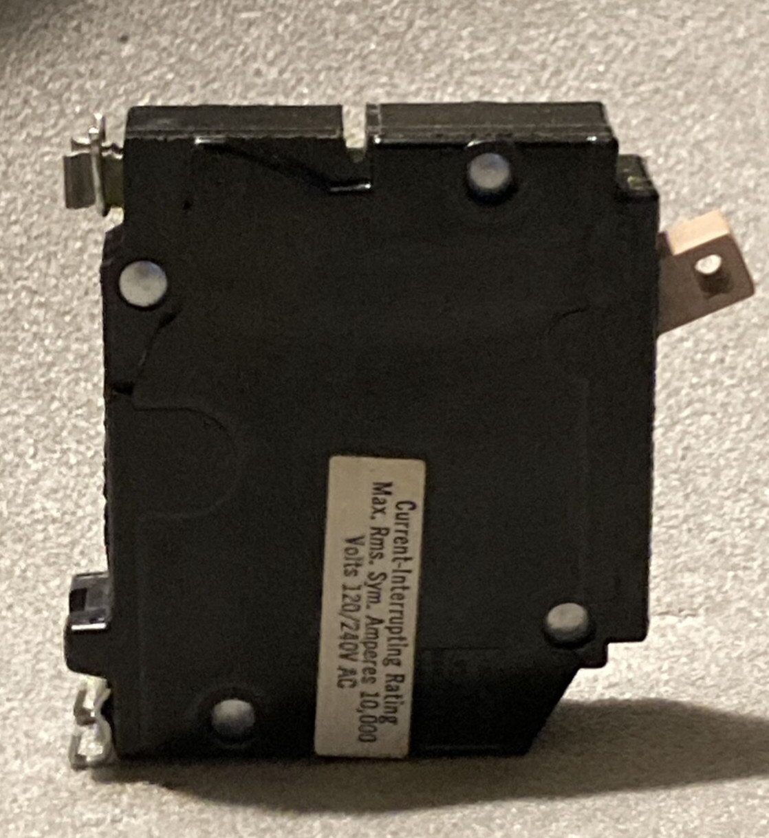 CH120 Cutler-Hammer Type CH 1 Pole 20 Amp 120v METAL FOOT / HALF NOTCH USED