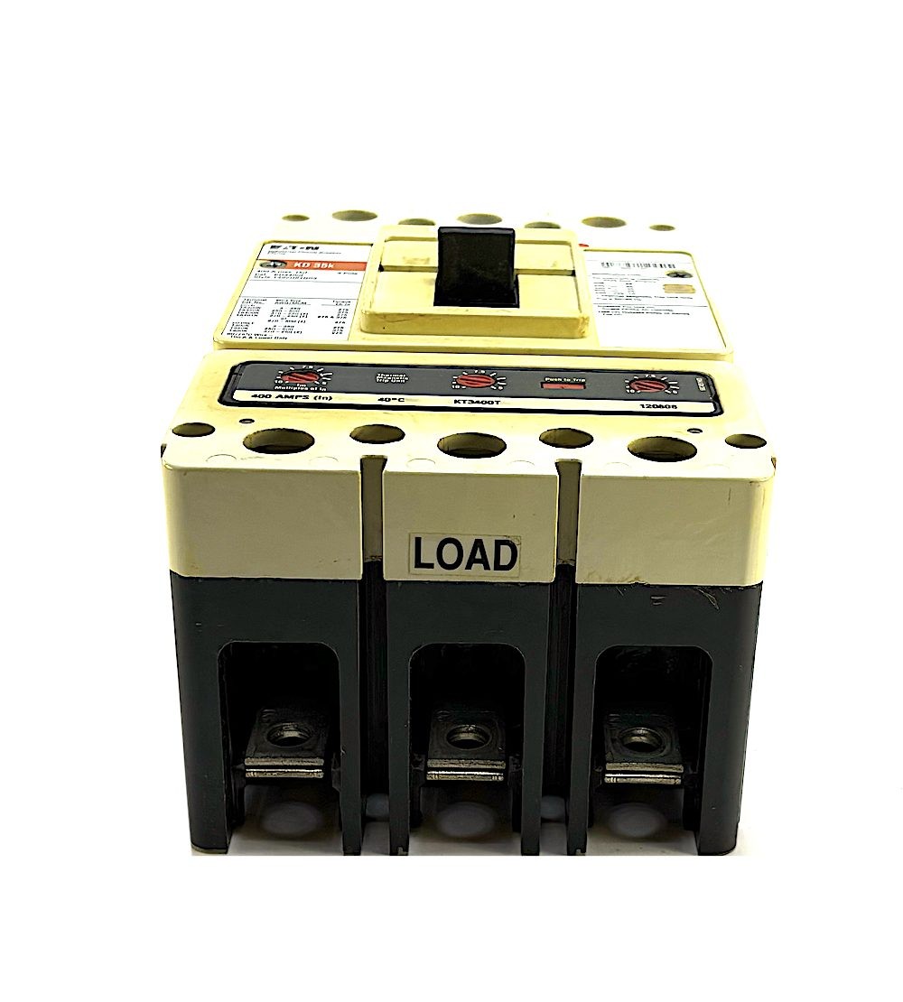 Eaton KD3400F 3 Pole 400 Amp 600 Vac Circuit Breaker400 Amp Trip Unit