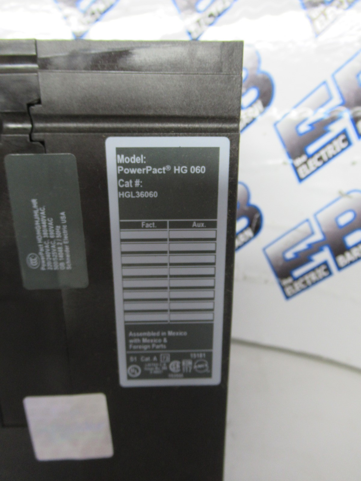 Square D HGL36060 Circuit Breaker 60 Amp 600 Volt 3 Pole 35K -NEW-O