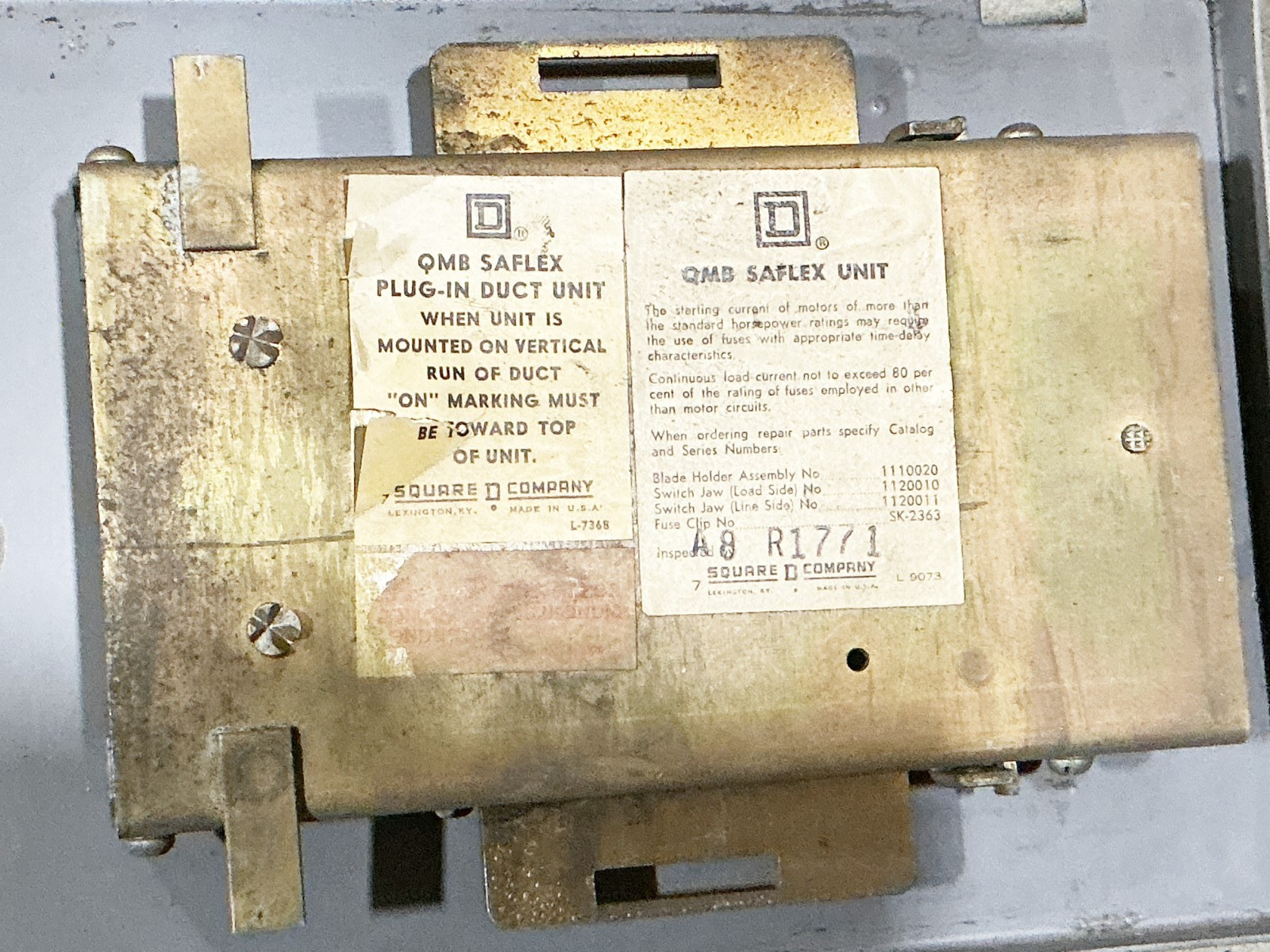 Square D SD-3610 Fusible Style BUS Plug 100A 600V 3PH
