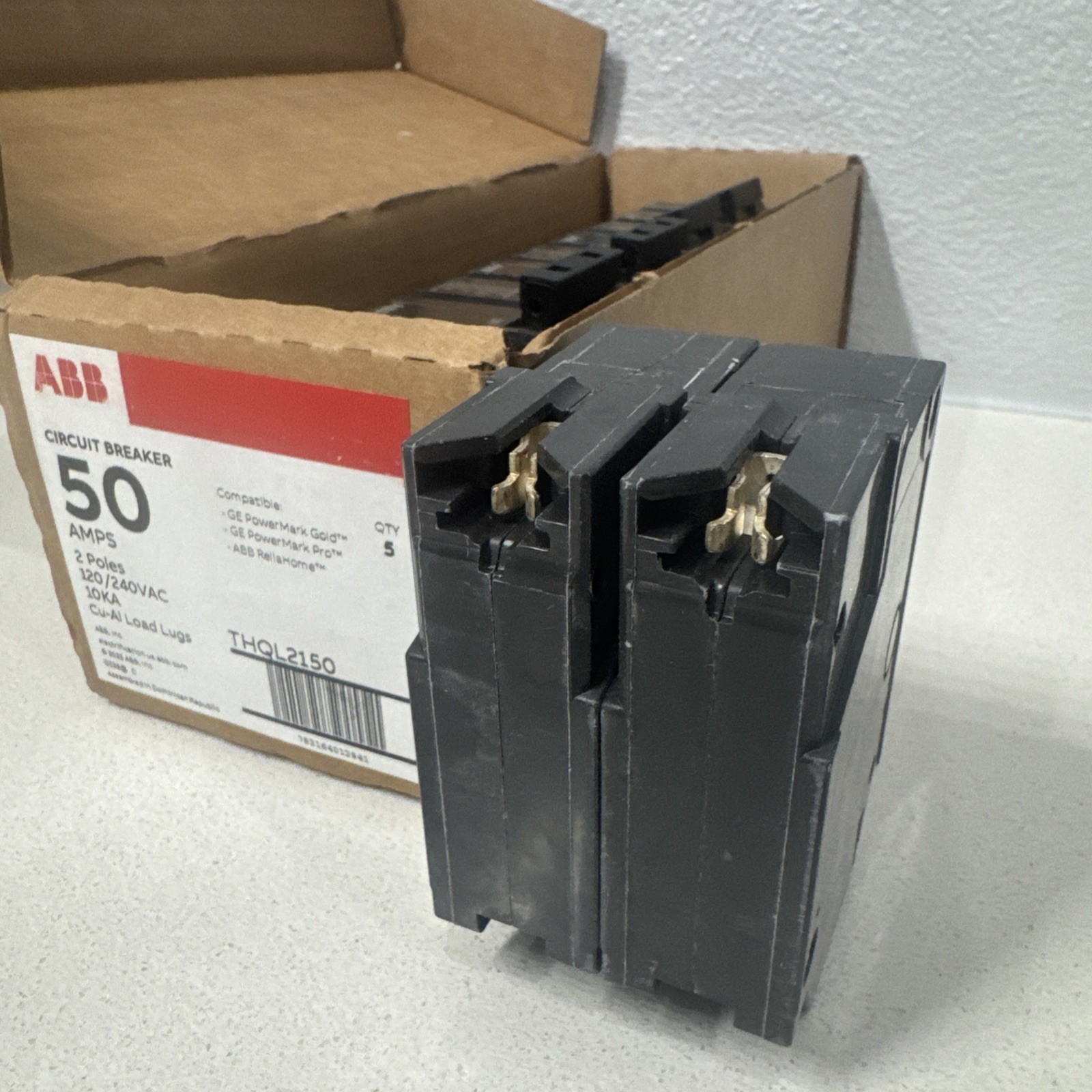 General Electric THQL2150 2-Pole Circuit Breaker Pack of 5