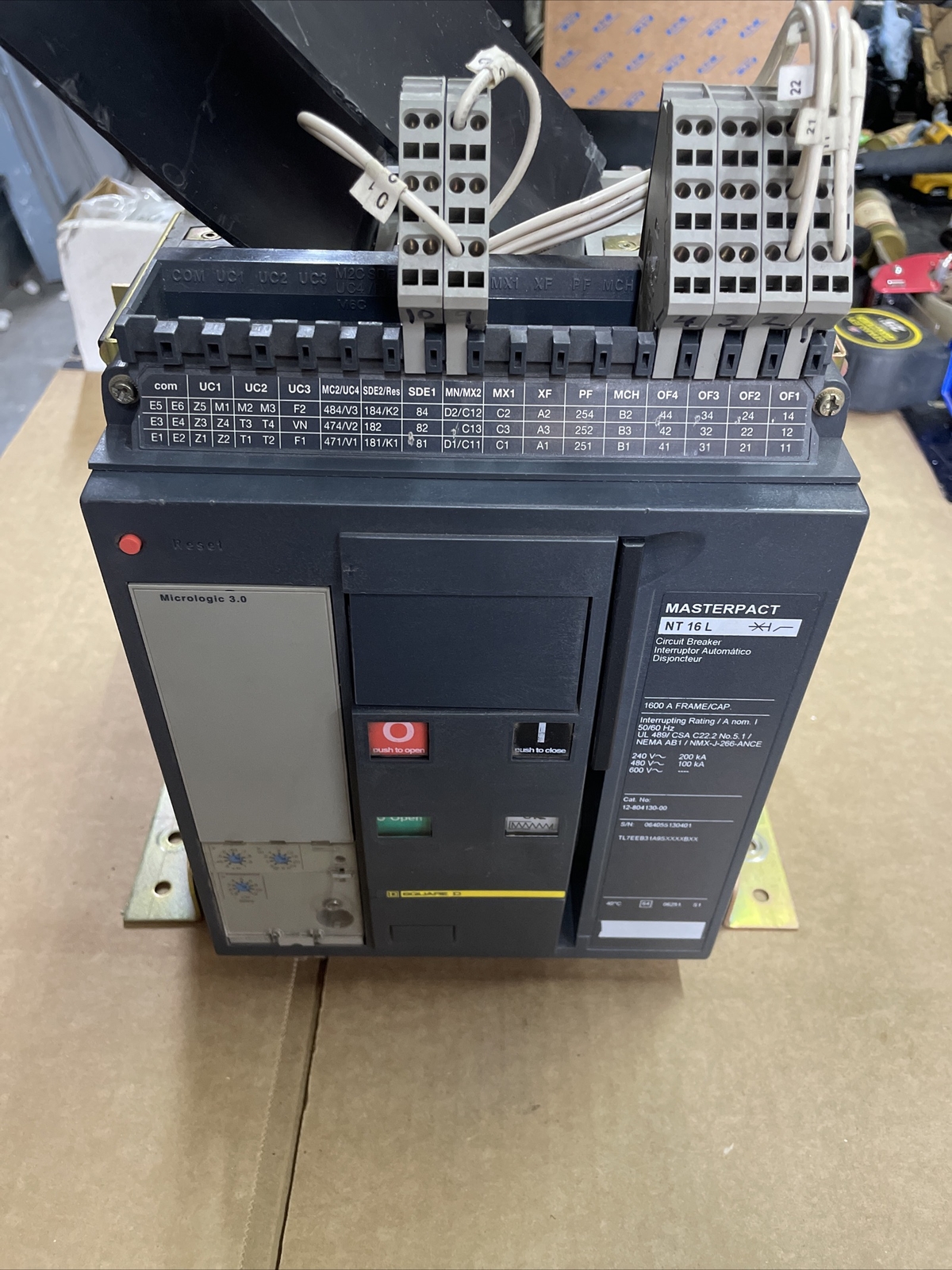 SQUARE D NT16L 1600 A FRAME 3P 480-600 VAC CIRCUIT BREAKER 1 year warranty