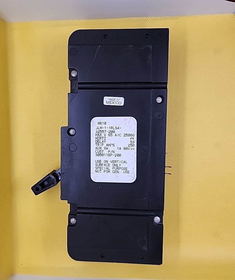 AIRPAX “M” 1 POLE UNIT JLM-1-1RLS4-32557-200 65V 200A CIRCUIT BREAKER [RC 7-4]