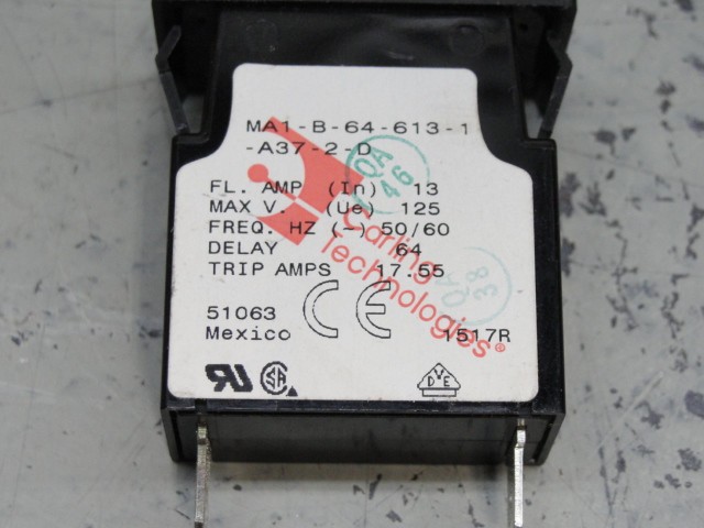 CARLING MA1-B-64-613-1-A37-2-D 13A 125V CIRCUIT BREAKER RED ROCKER ON/OFF SWITCH