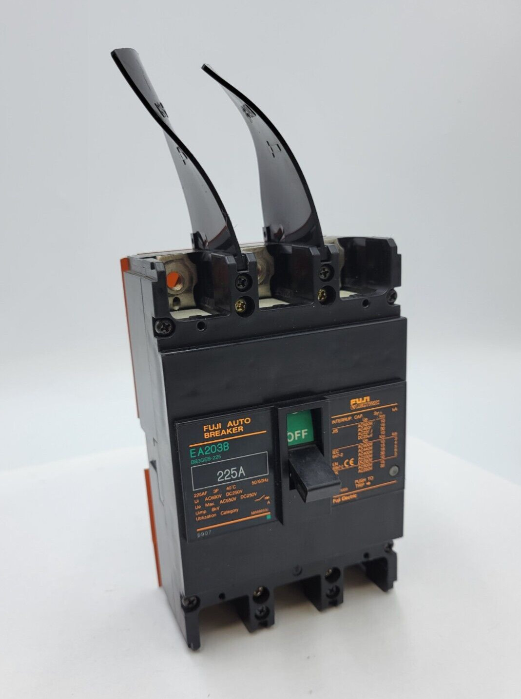 Fuji Electric EA203B Circuit Breaker 225A 690VAC 250DC 3P 3PH Type EA 225 Amp