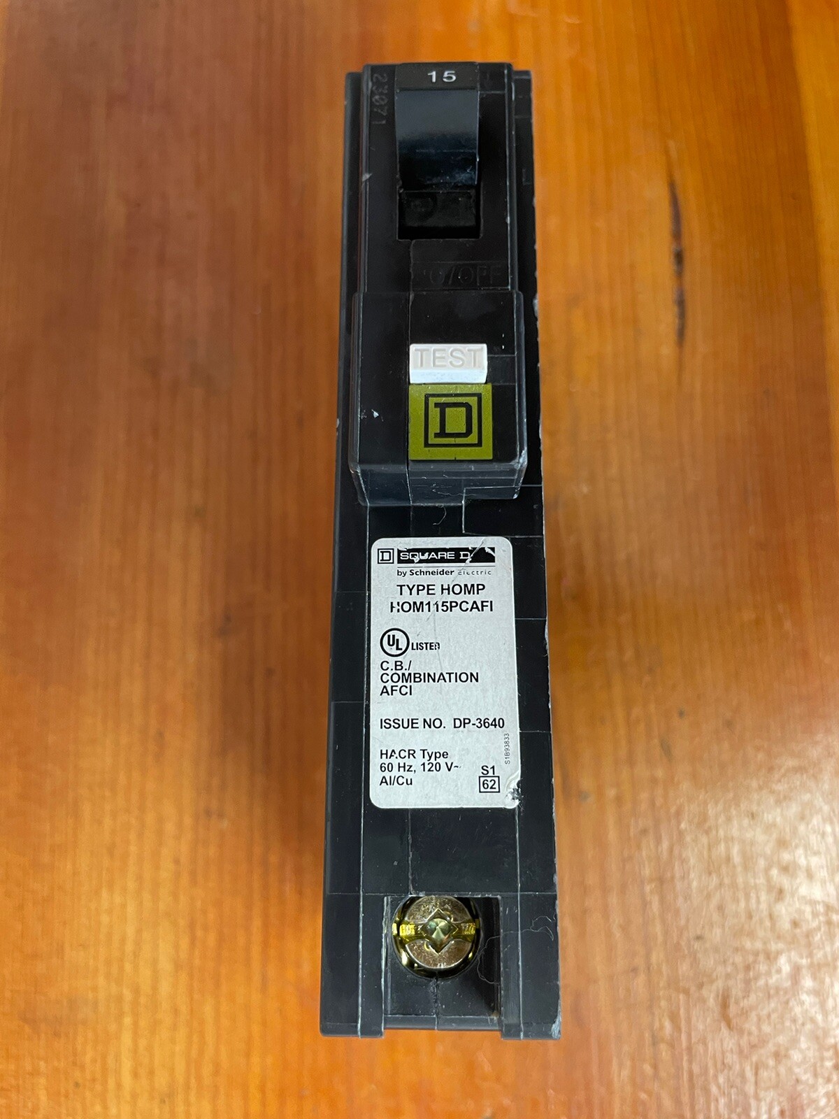 Square D HOM115PCAFI 15 A 120V AFCI Circuit Breaker