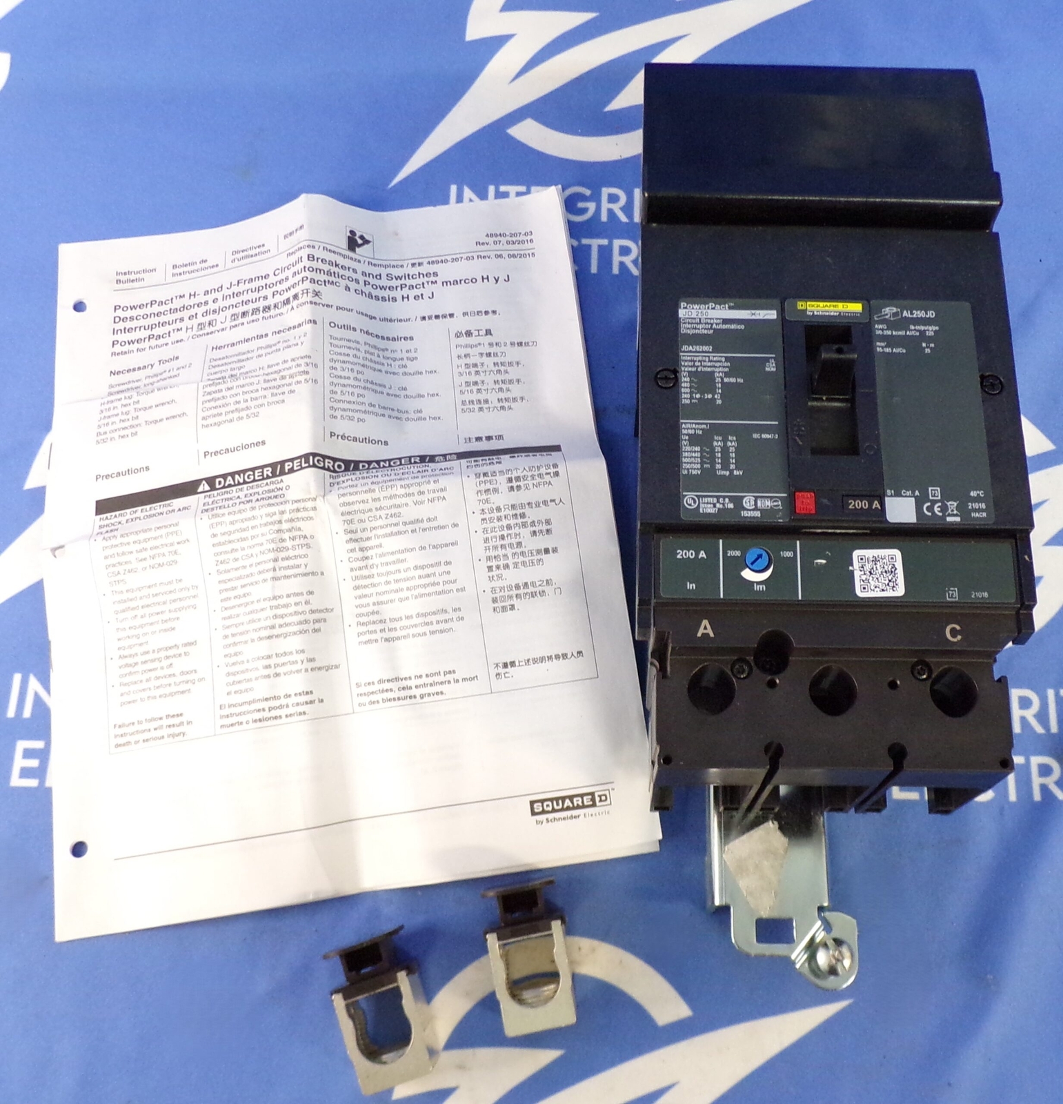 NIB SQUARE D CIRCUIT BREAKER JDA262002AC I-LINE 200A 600V 2P 1YR WARRANTY