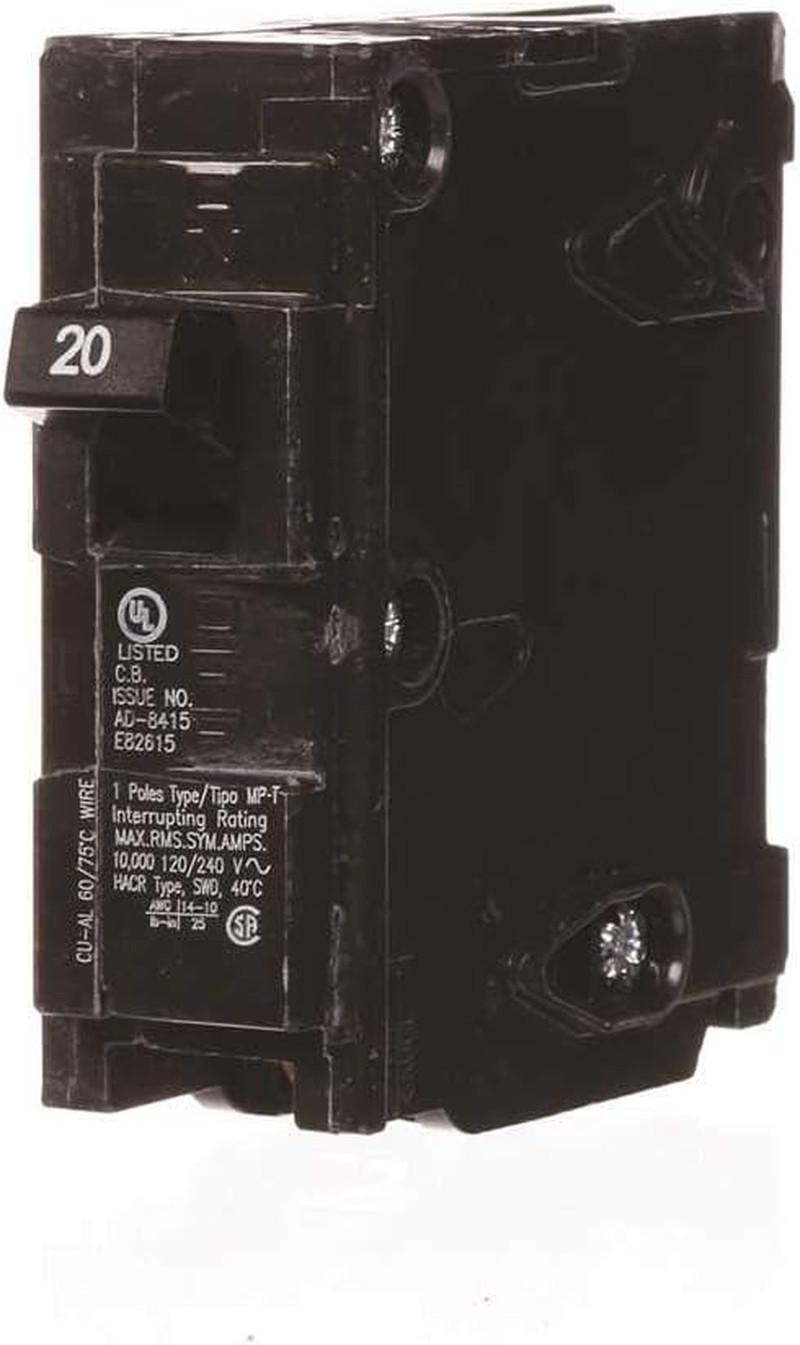 MP120 20-Amp Single Pole Type MP-T Circuit Breaker