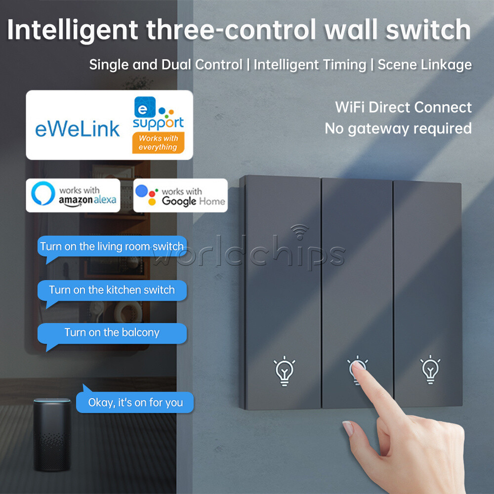 DH-315 Ewelink WiFi Smart Switch Light Control Panel Remote Control Wall Switch