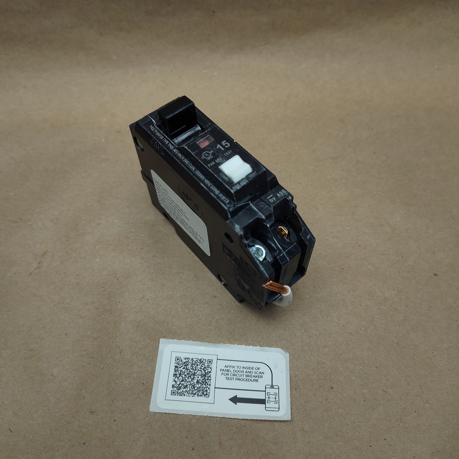 GE Combination Arc Fault Breaker, 15a 120/240v, THQL1115AF2S – Lot of 2