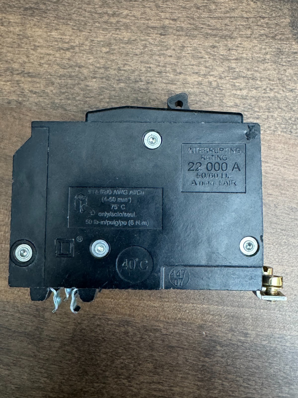 SQUARE D QOB360VH 3P 60A 240V 22K Bolt On Circuit Breaker
