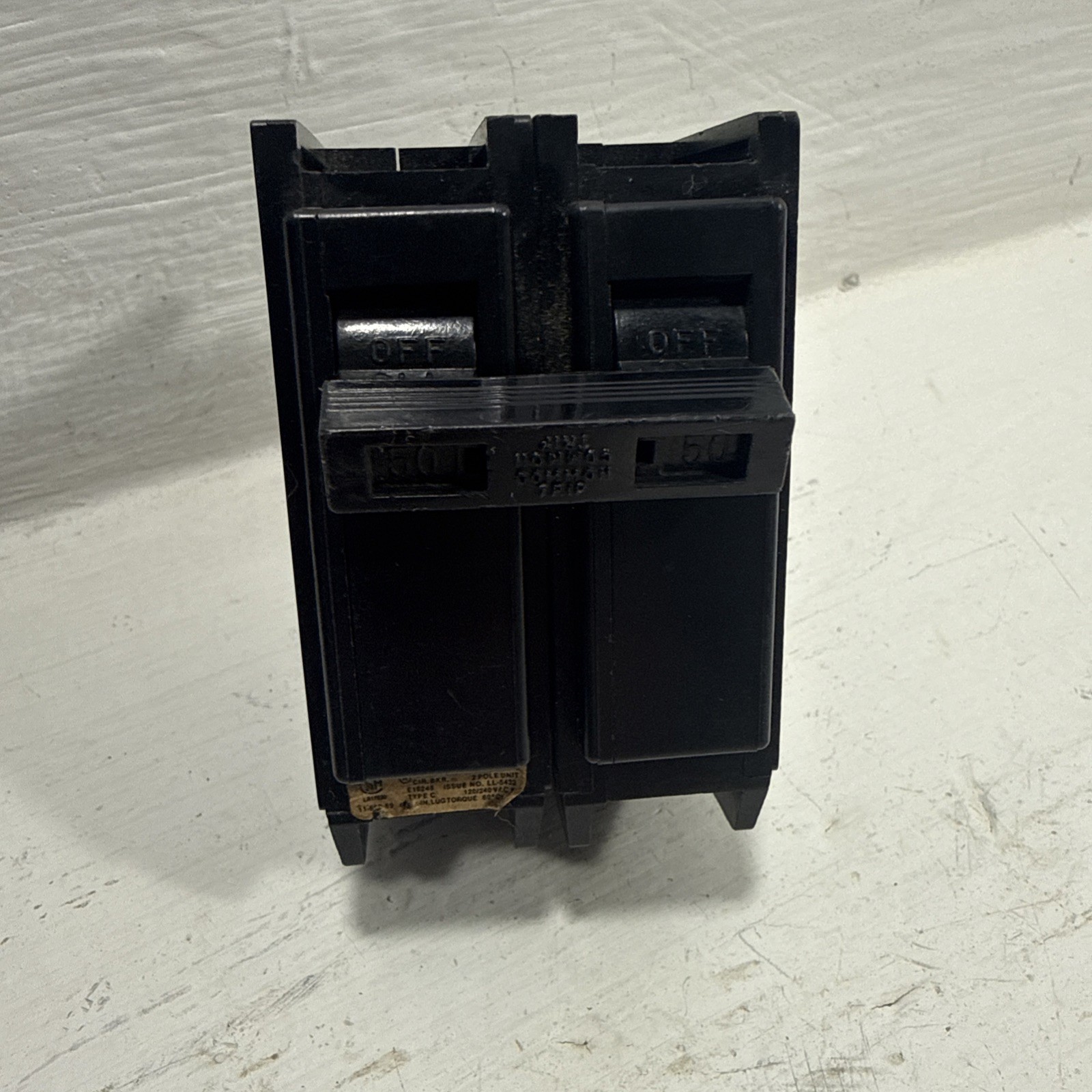 GTE Sylvania C250 50 Amp 2 Pole Circuit Breaker Type C 120/240V 50A 2P Plug In