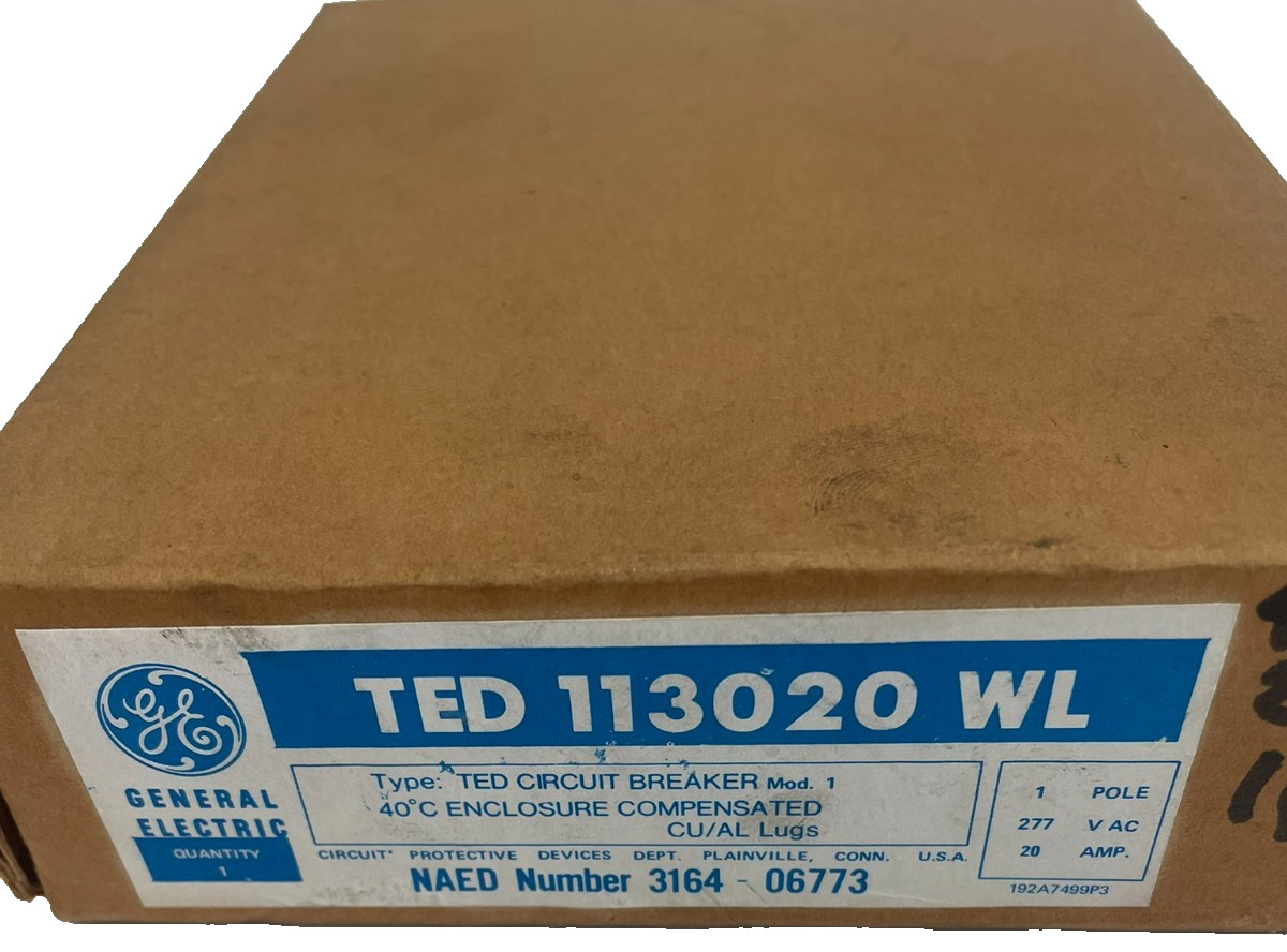 NEW GENERAL ELECTRIC TED113020 WL CIRCUIT BREAKER