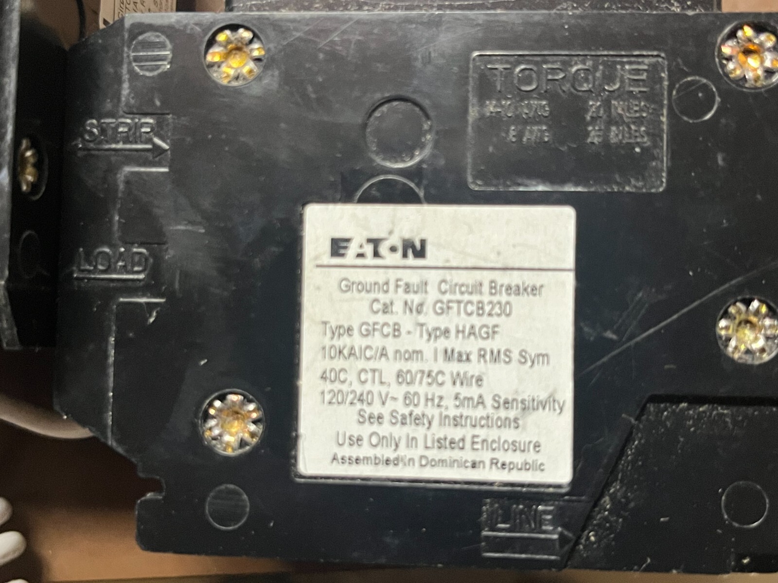 6 x EATON Cutler Hammer GFTCB 2 pole 30A GFTCB230 GROUND FAULT CIRCUIT BREAKER