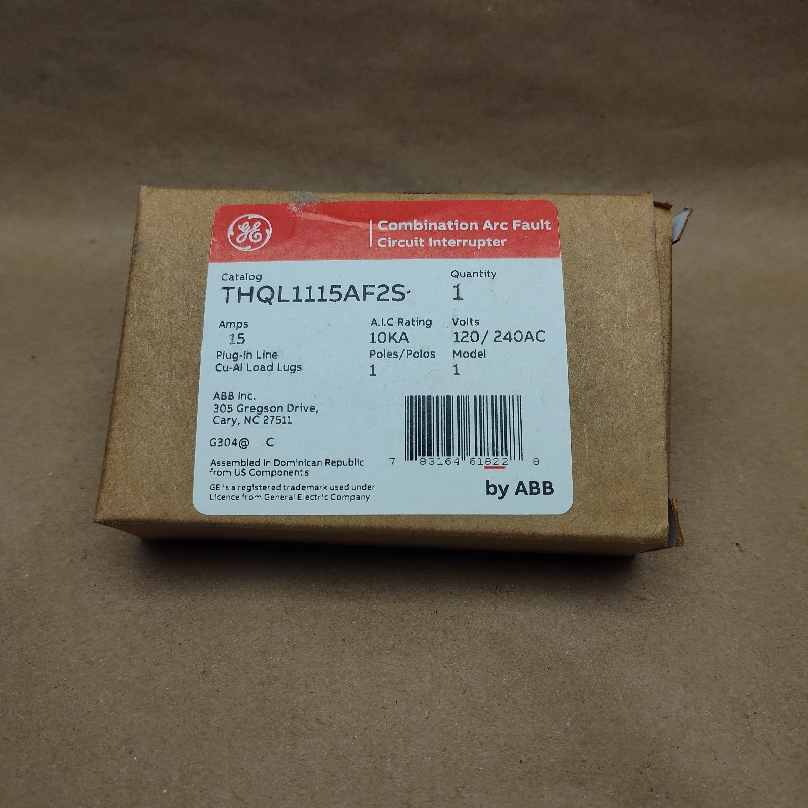 GE Combination Arc Fault Breaker, 15a 120/240v, THQL1115AF2S – Lot of 2
