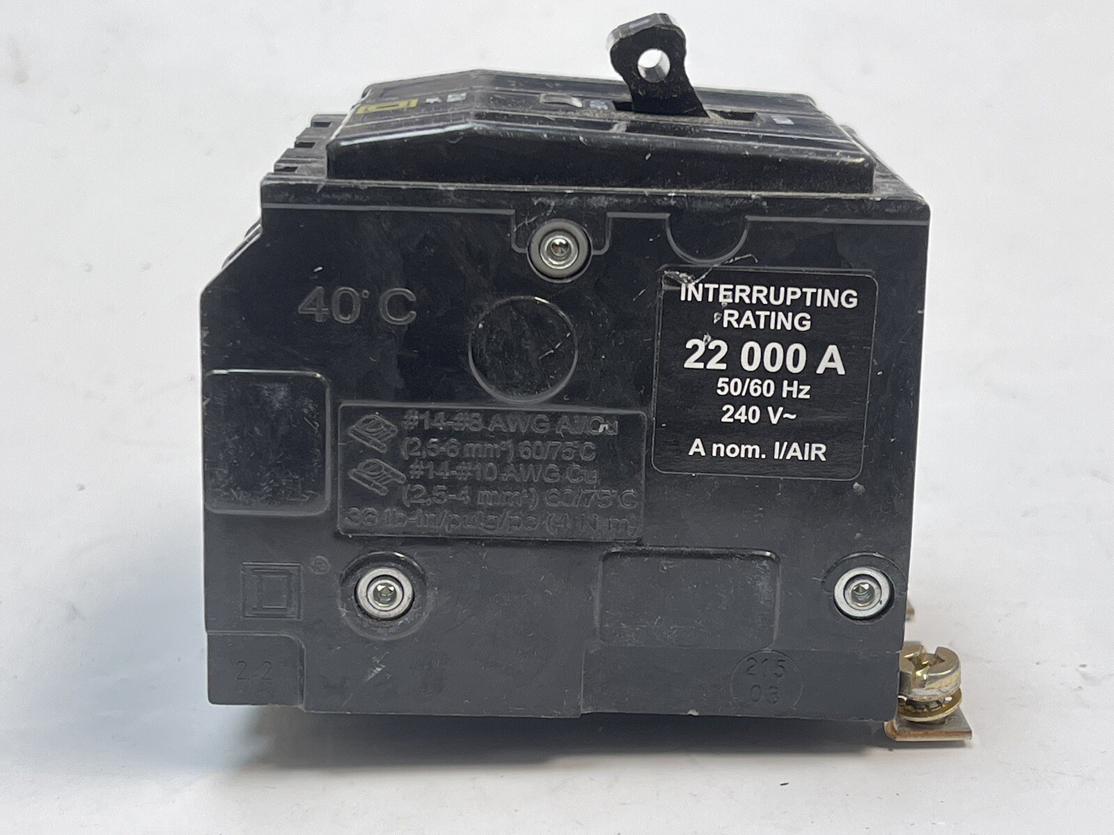SQUARE D DP-4075 30A AMP 3P POLE 22kA@240V BOLT ON CIRCUIT BREAKER