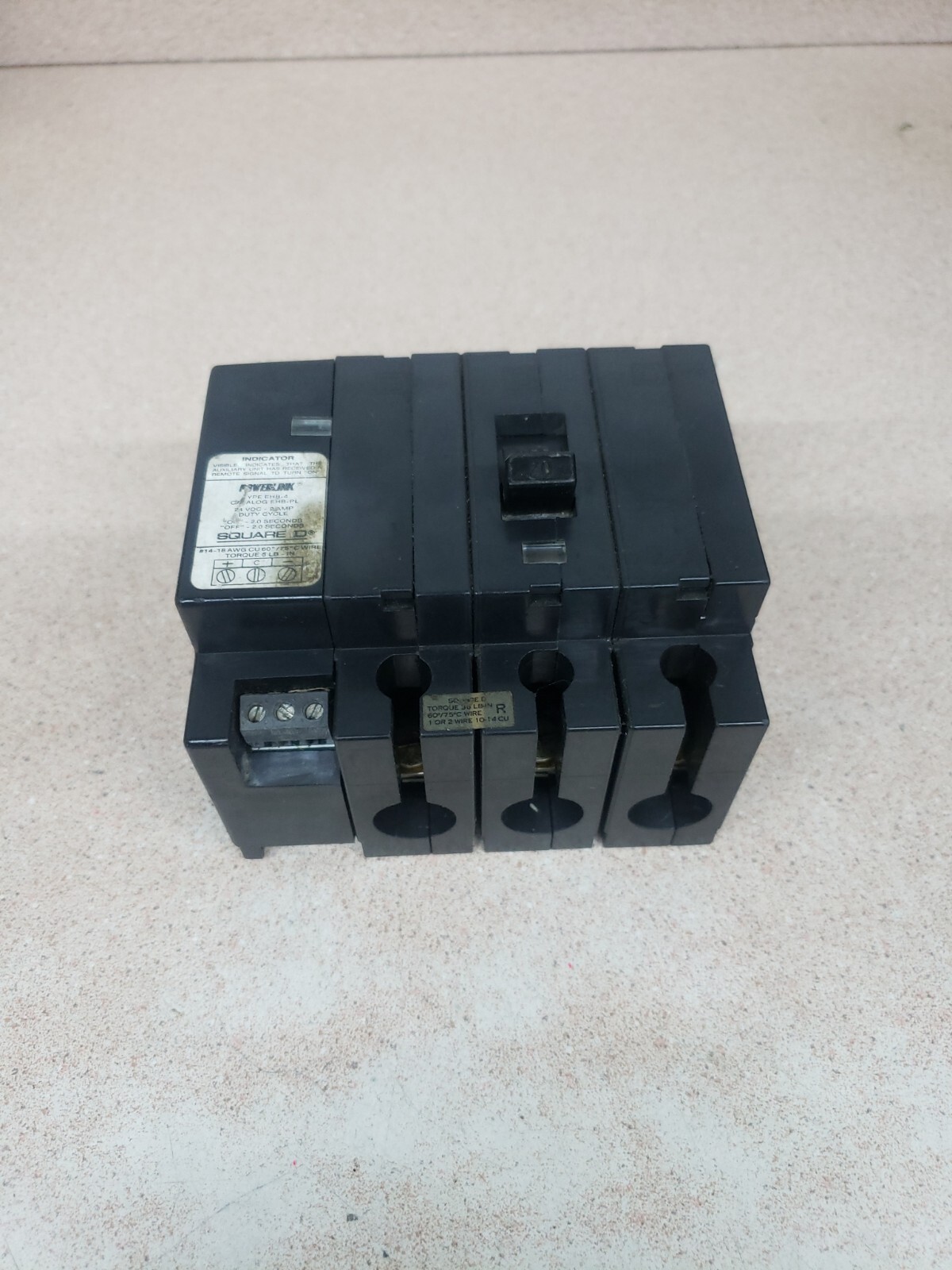 Square D EHB34020PL 3P 20A 480Y/277V Remote TYPE EHB-4 Circuit Breaker
