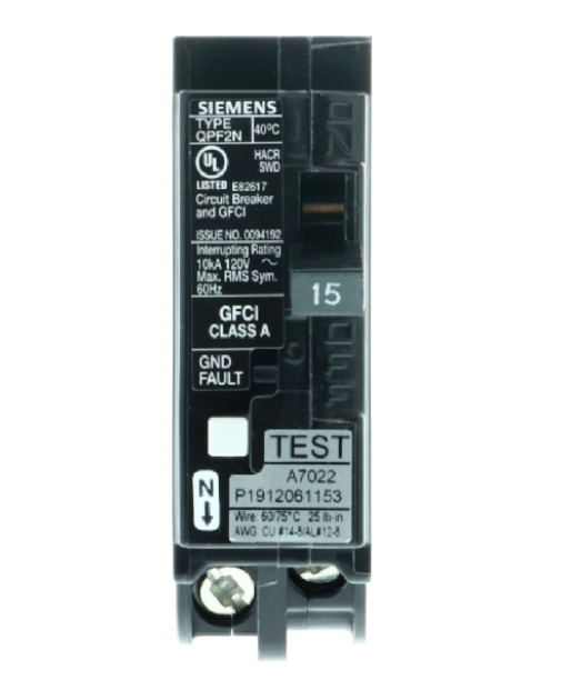 Siemens QF115AN 120V 1-Pole Ground-fault Circuit Breaker