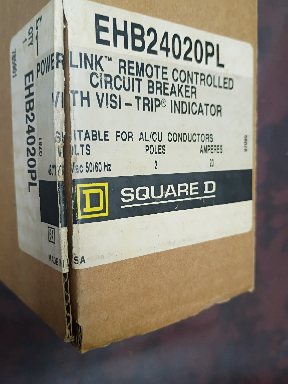 Square D EHB24020PL 20a Circuit Breaker