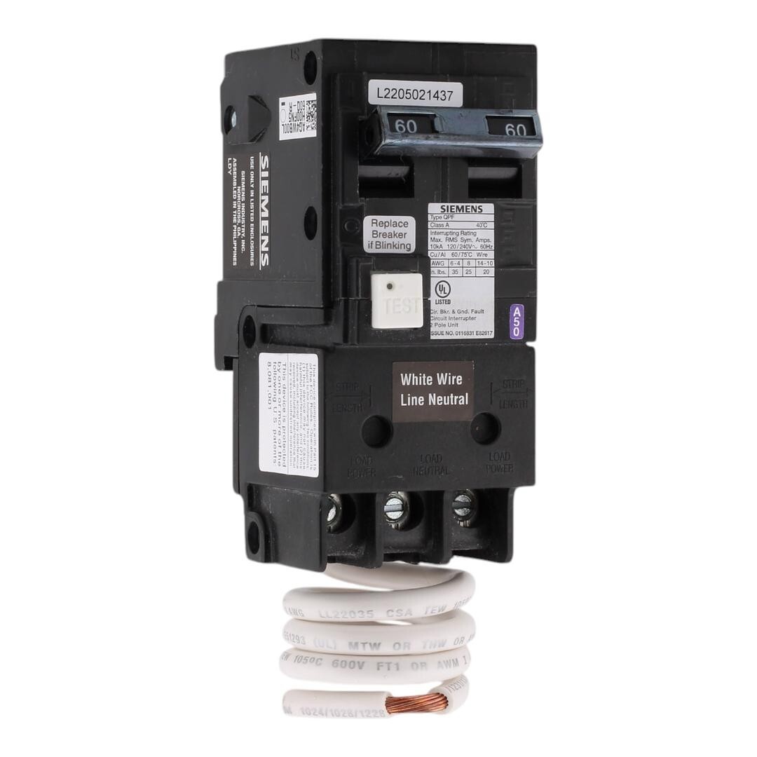 NEW Siemens QF260A 60 Amps 120/240 Volts 2 Pole Ground Fault Circuit Interrupter