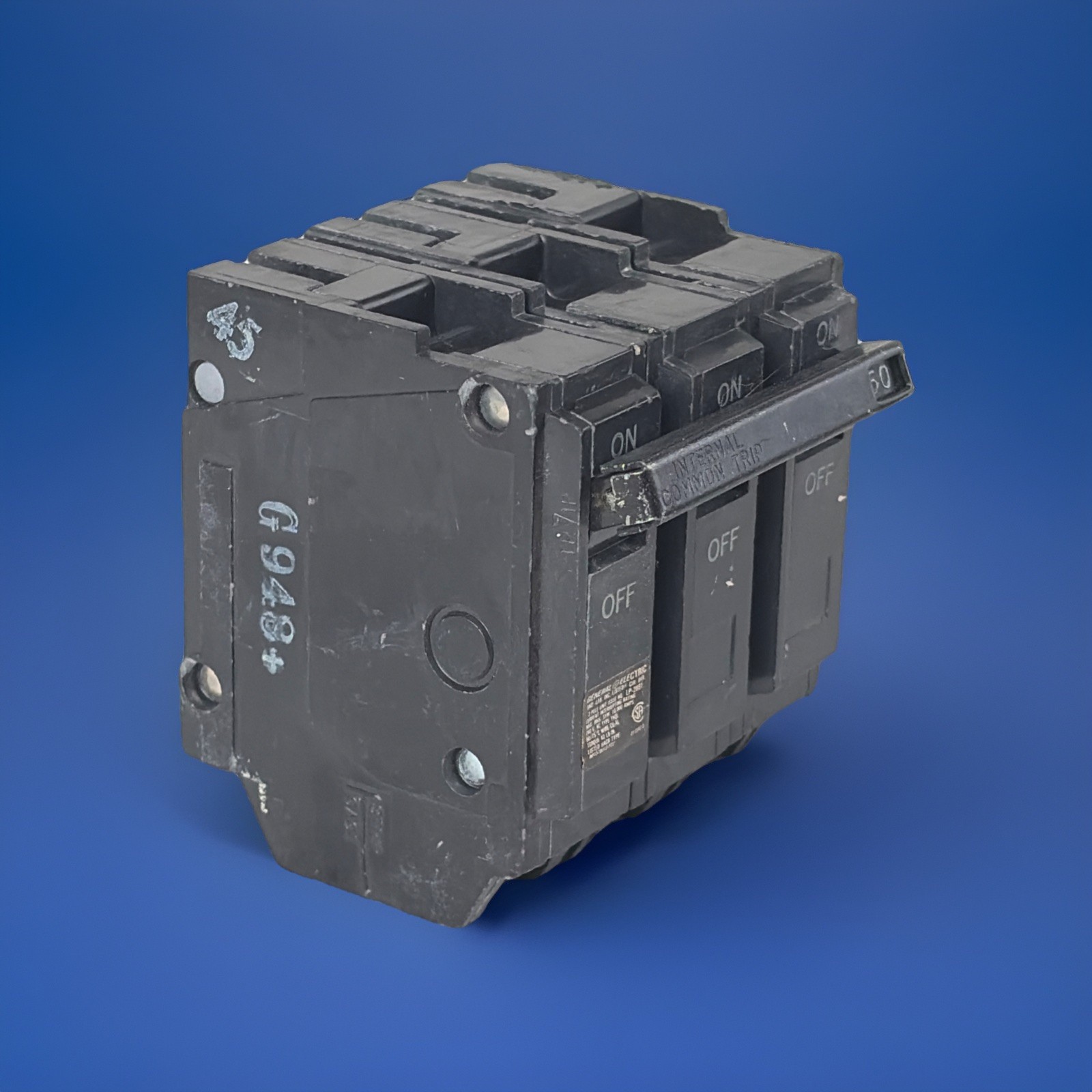General Electric THQL32050 3Ph 3P Plug In Circuit Breaker 50A 240VAC