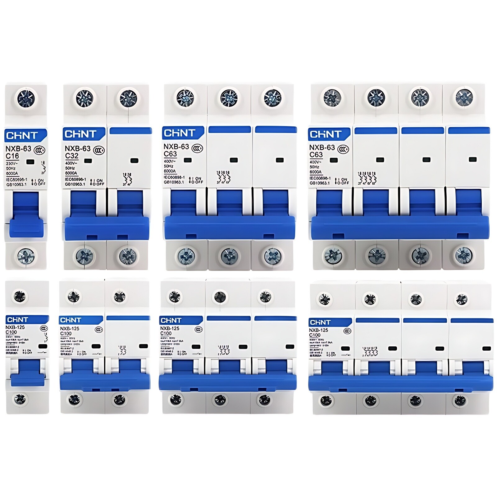 1A/2A/3A/4A/5A/6A/10A~125A 1/2/3/4/1P+N Pole NXB Circuit Breaker Fuse Air Switch