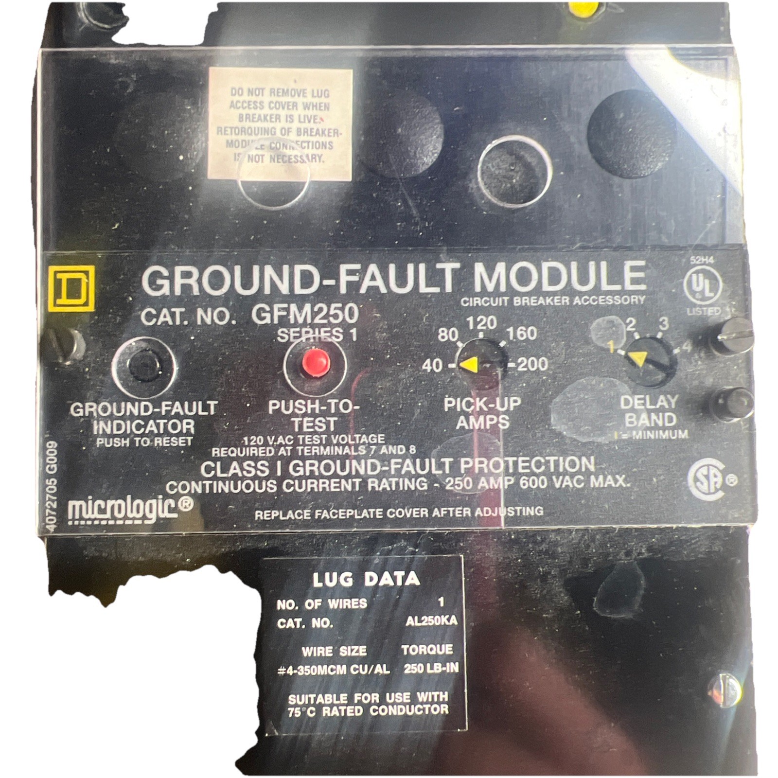 Square D KA36200G Circuit Breaker 200A 600V 3P 250 Amp Ground Fault **FREE SHIP*