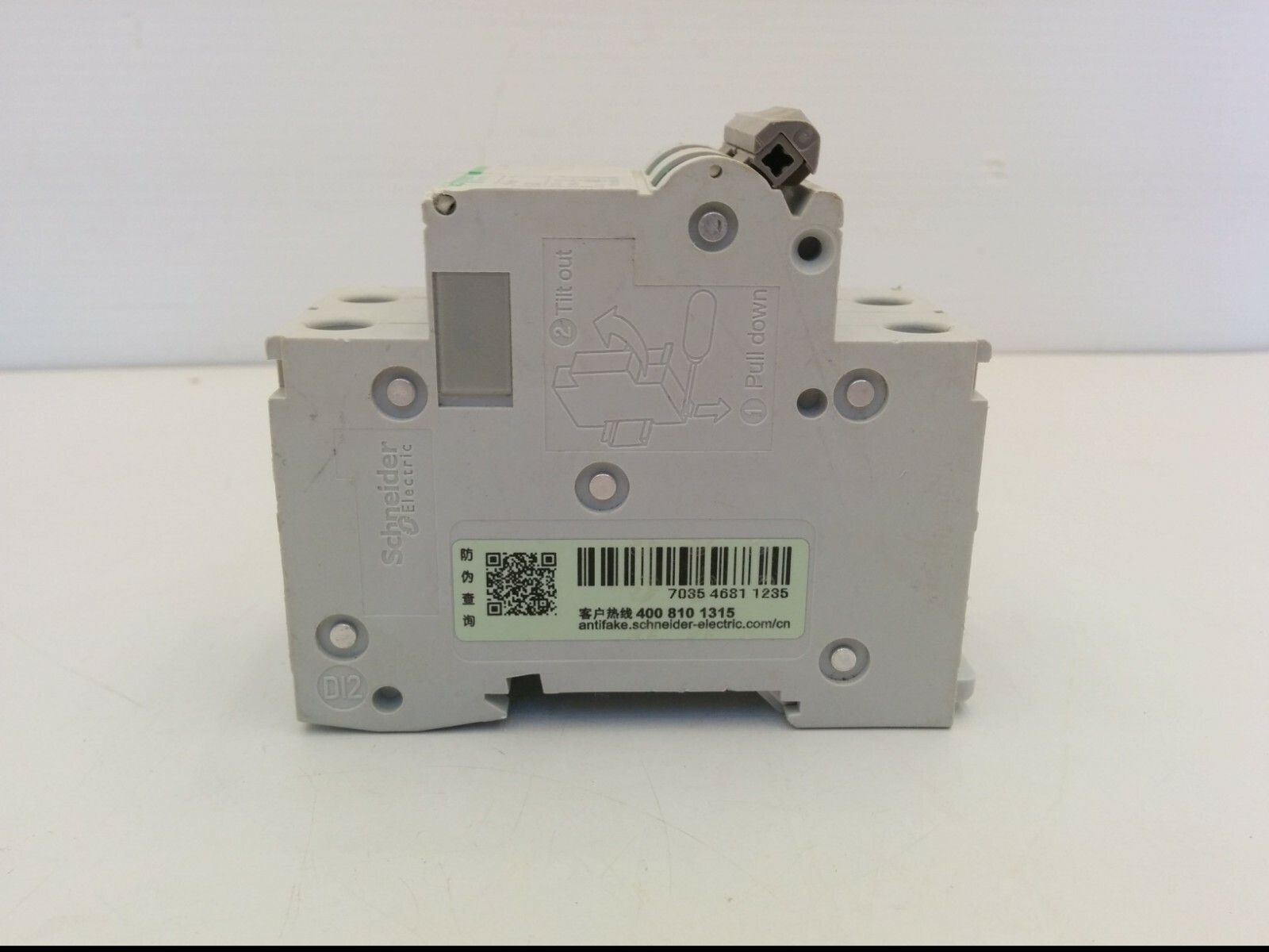 SCHNEIDER ELECTRIC D2 CIRCUIT BREAKER, 2-POLE, 50Hz 415V 10kA OSMC65H2D2